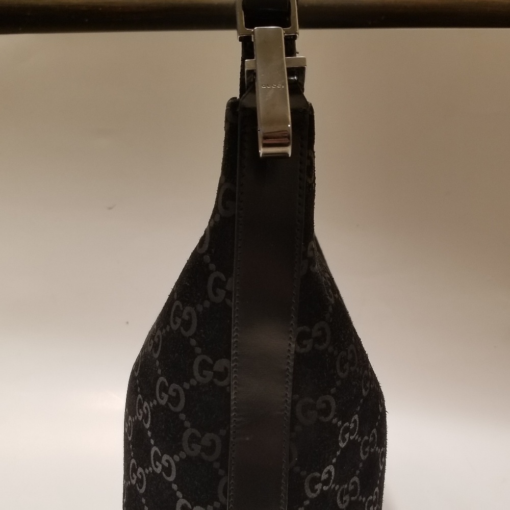 Suede Gucci GG monogram hobo bag COA included - Picture 2 of 8